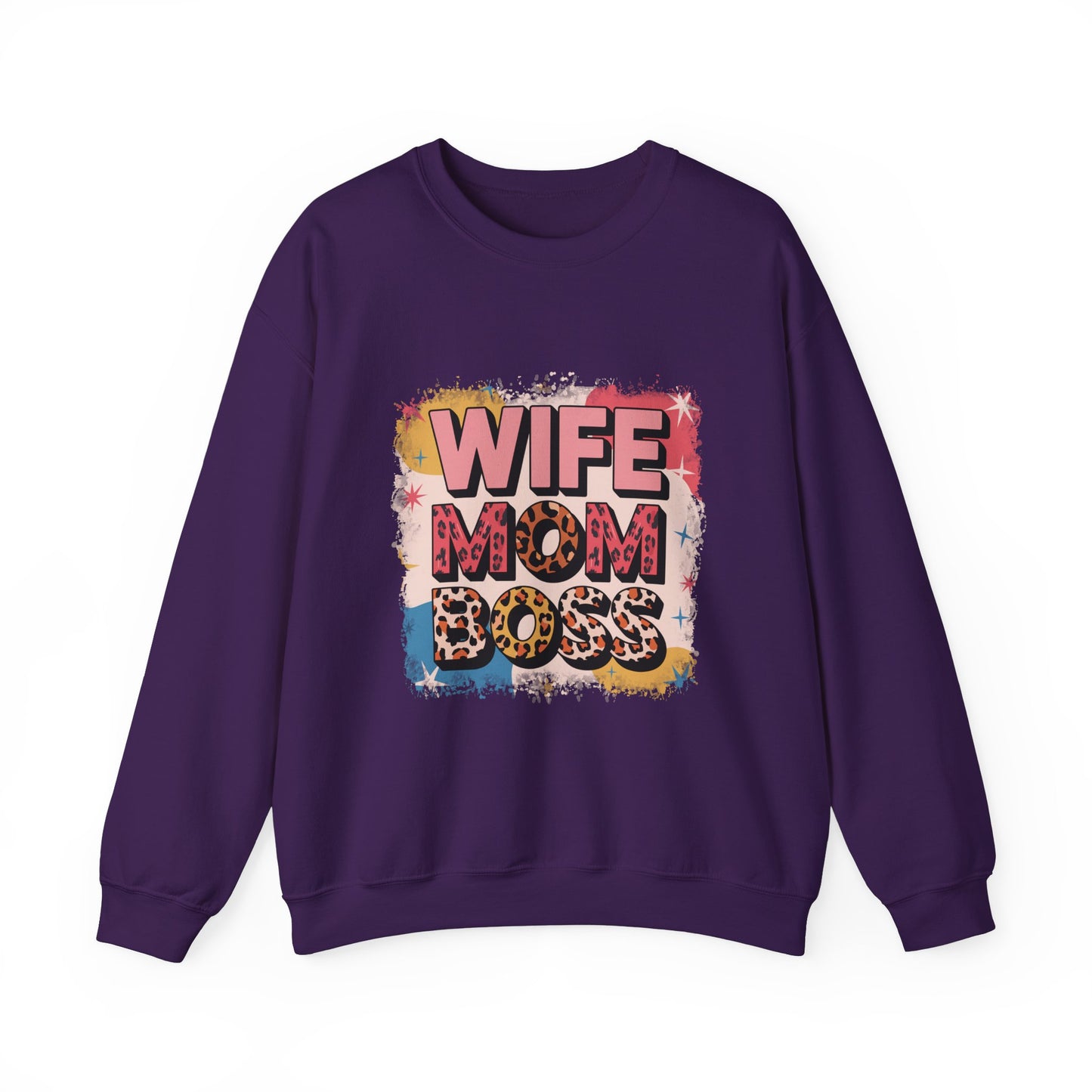 Wife Mom Boss Sweatshirt - Cozy Unisex Crewneck for Moms