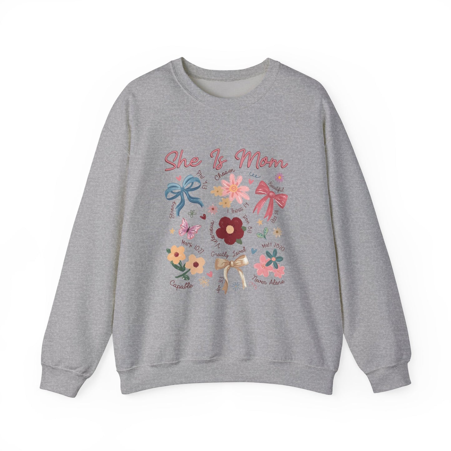 Mom Floral Graphic Sweatshirt - Perfect Gift for Mother's Day