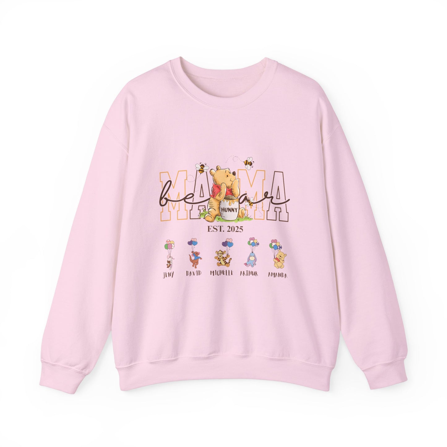 Custom Mama Bear Sweatshirt - Mama Est. 2025 - with Kid Name