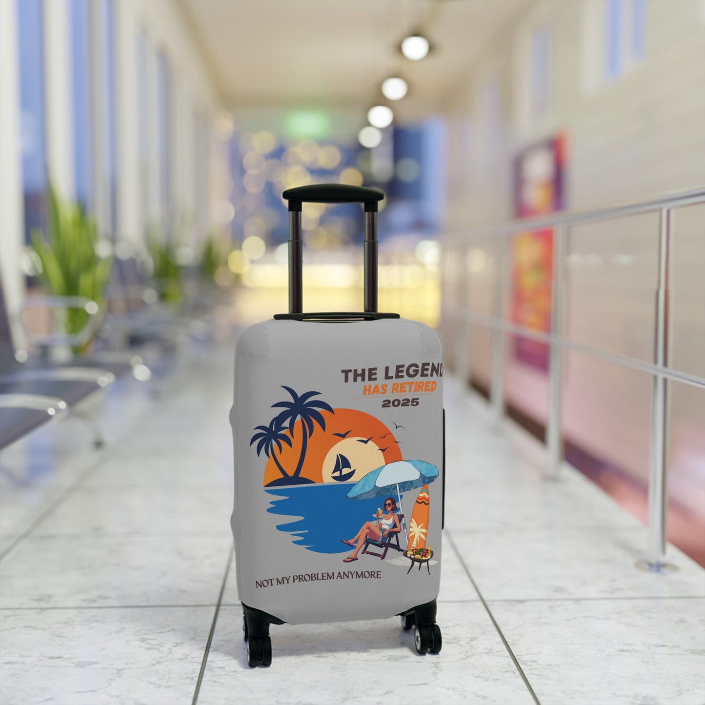 Fun Luggage Cover - "The Legend Has Retired 2025" - Travel in Style