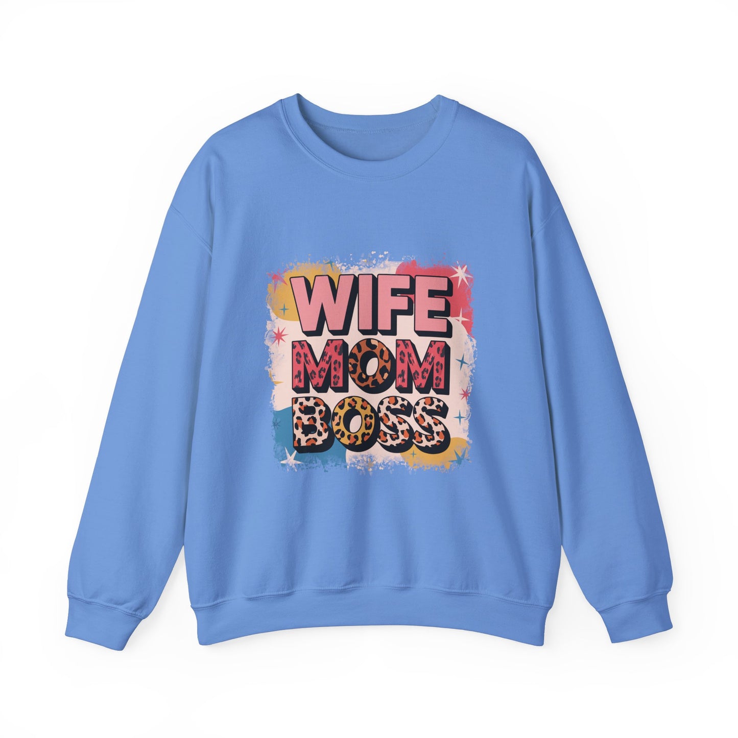 Wife Mom Boss Sweatshirt - Cozy Unisex Crewneck for Moms