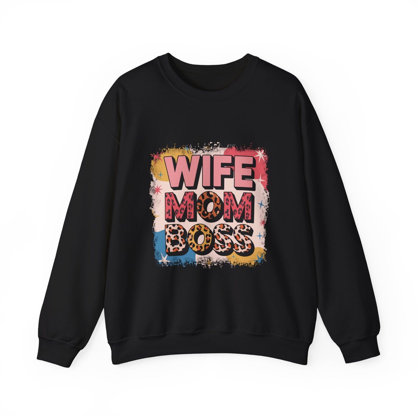 Wife Mom Boss Sweatshirt - Cozy Unisex Crewneck for Moms