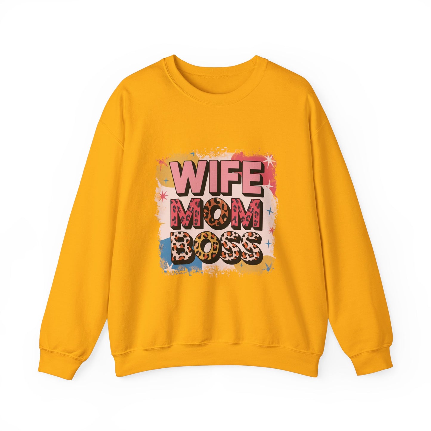 Wife Mom Boss Sweatshirt - Cozy Unisex Crewneck for Moms