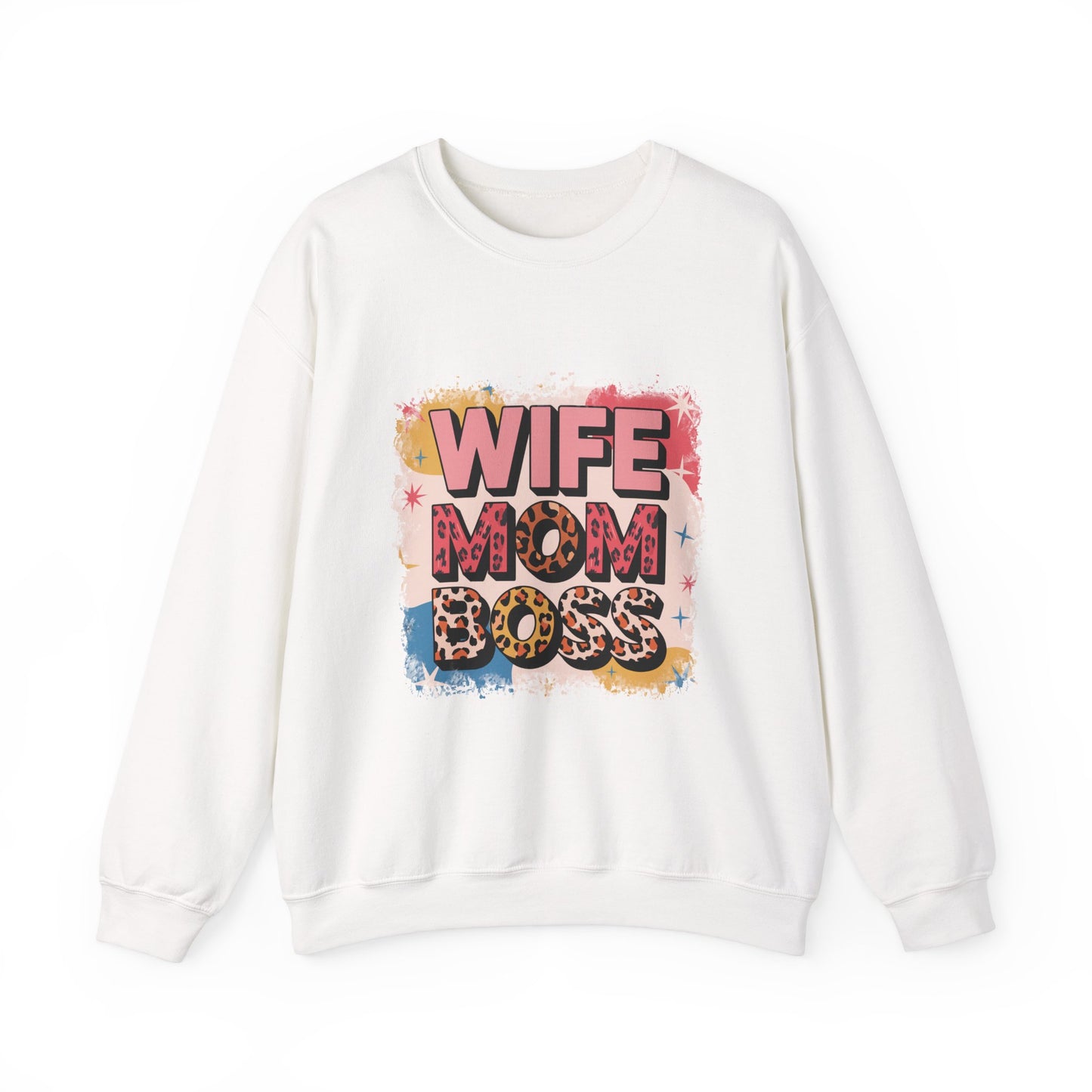 Wife Mom Boss Sweatshirt - Cozy Unisex Crewneck for Moms