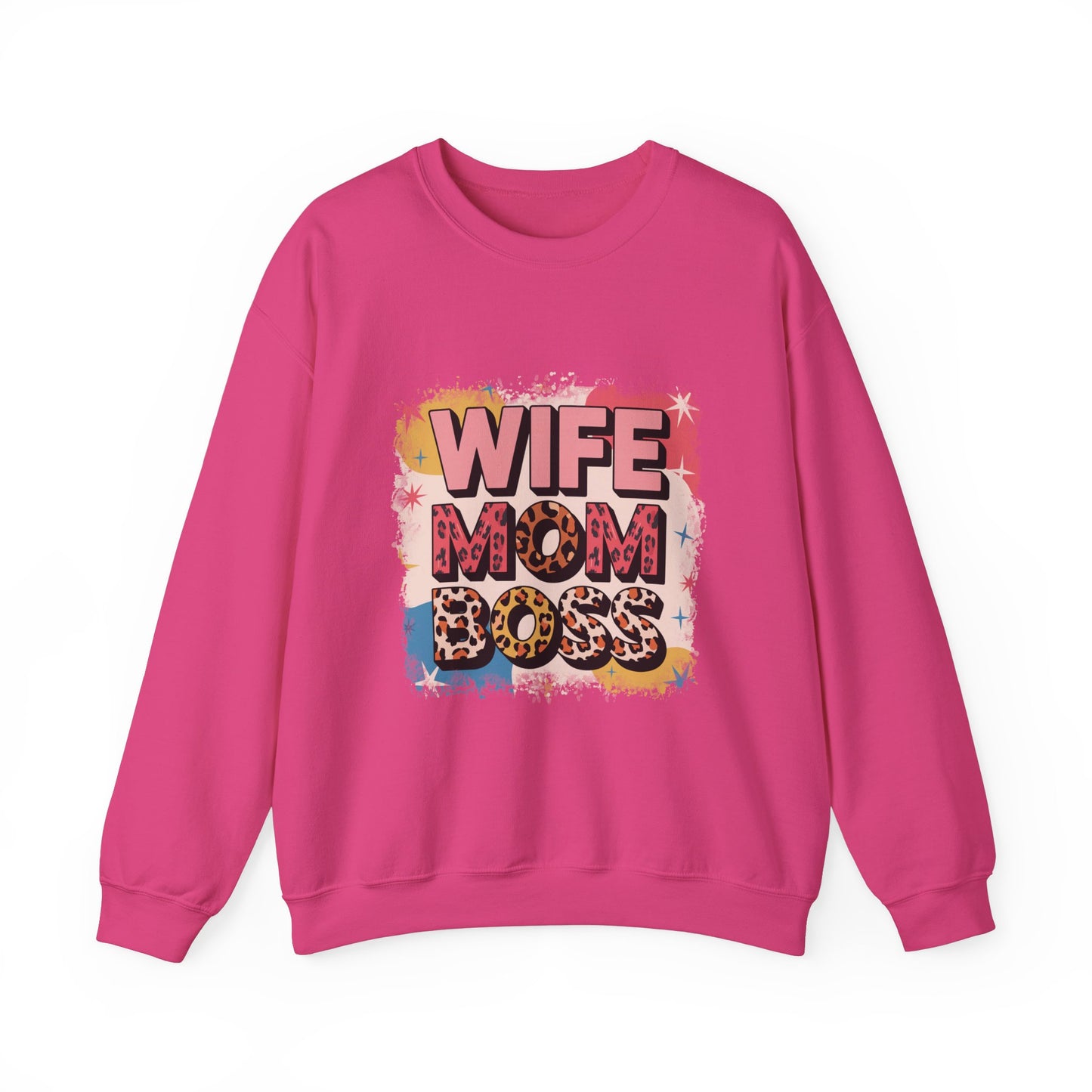 Wife Mom Boss Sweatshirt - Cozy Unisex Crewneck for Moms