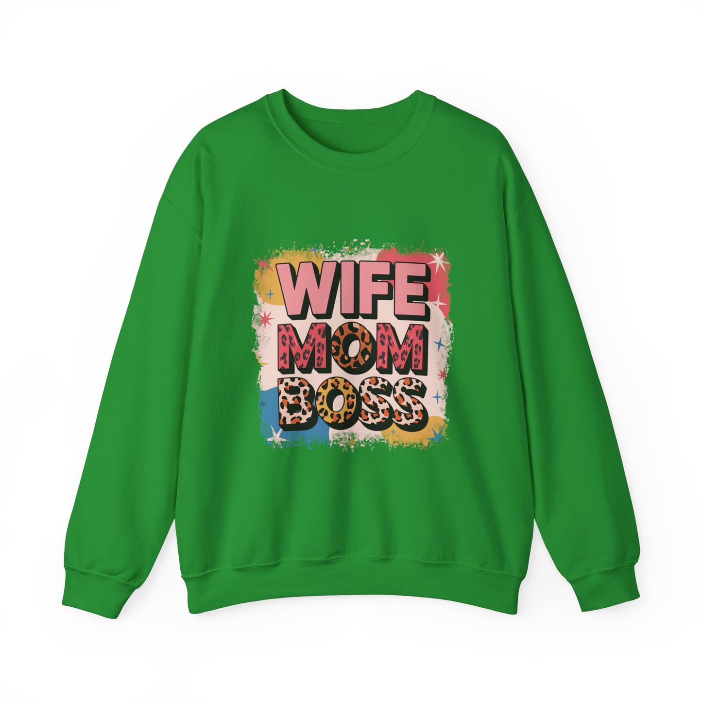 Wife Mom Boss Sweatshirt - Cozy Unisex Crewneck for Moms