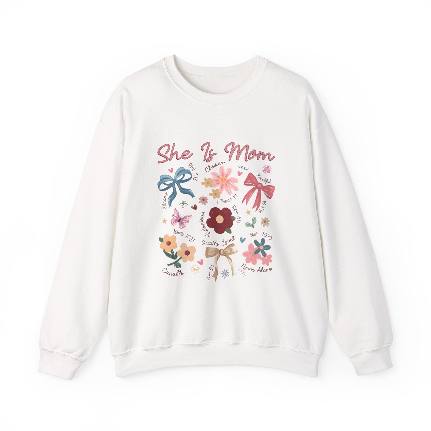 Mom Floral Graphic Sweatshirt - Perfect Gift for Mother's Day