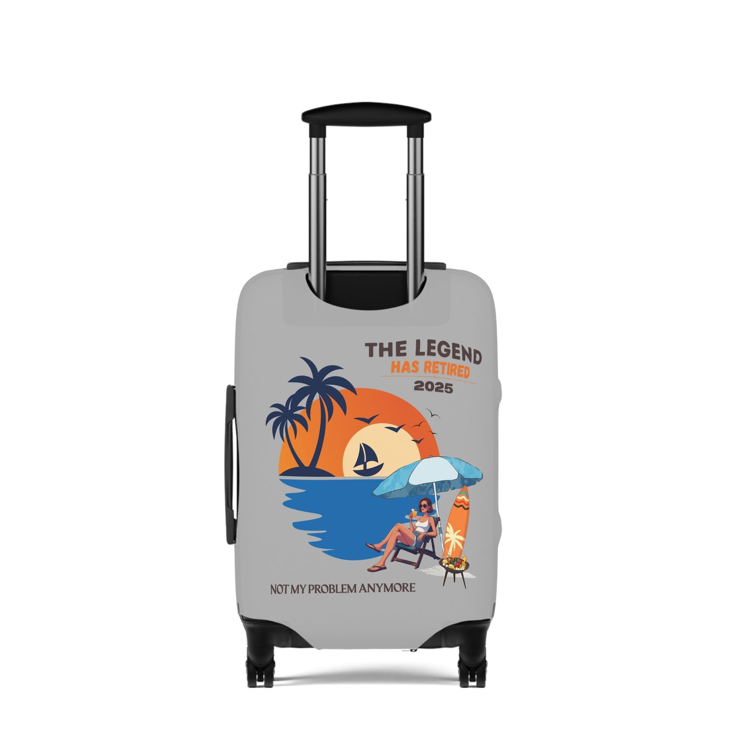 Fun Luggage Cover - "The Legend Has Retired 2025" - Travel in Style