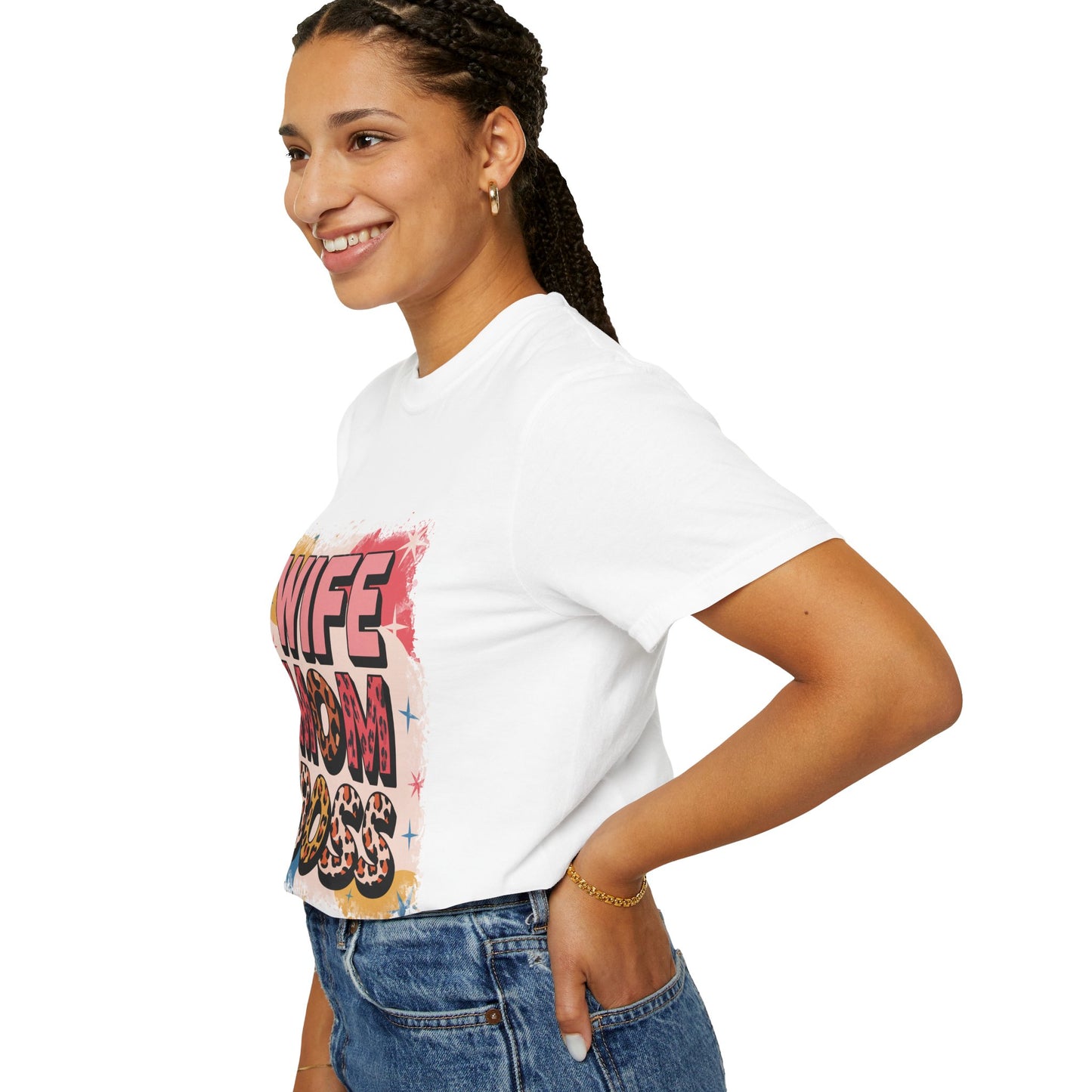 Wife Mom Boss T-Shirt - Stylish Unisex Garment-Dyed Tee for Super Moms
