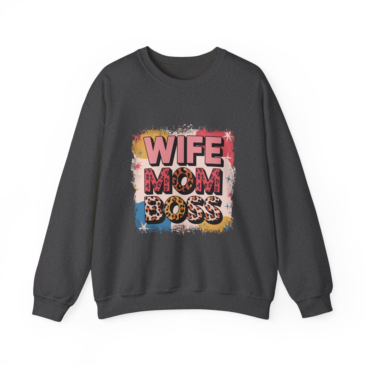 Wife Mom Boss Sweatshirt - Cozy Unisex Crewneck for Moms