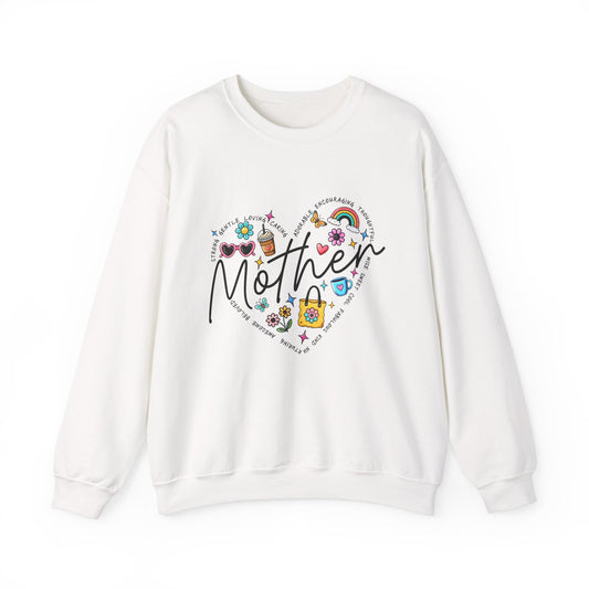 Mother Heart Sweatshirt - Unisex Heavy Blend™ Crewneck for Mother's Day