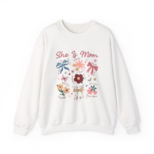 Mom Floral Graphic Sweatshirt - Perfect Gift for Mother's Day